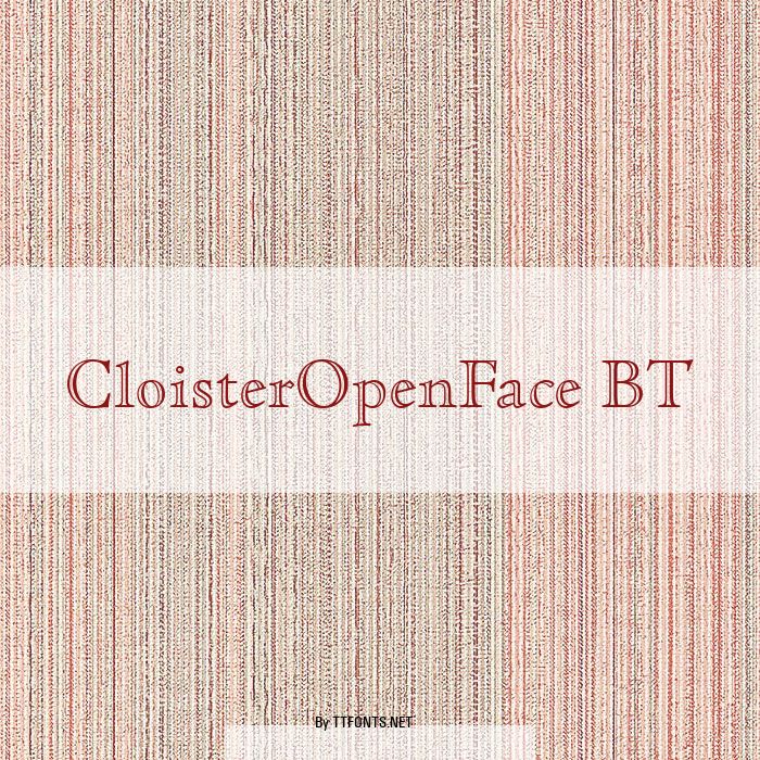 CloisterOpenFace BT example